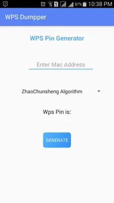 WPS WPA Connect Dumpper‏ android App screenshot 1