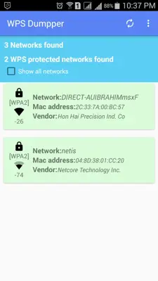 WPS WPA Connect Dumpper‏ android App screenshot 6